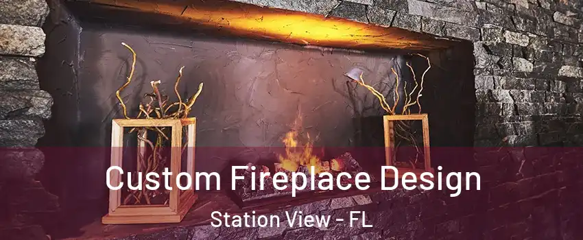 Custom Fireplace Design Station View - FL