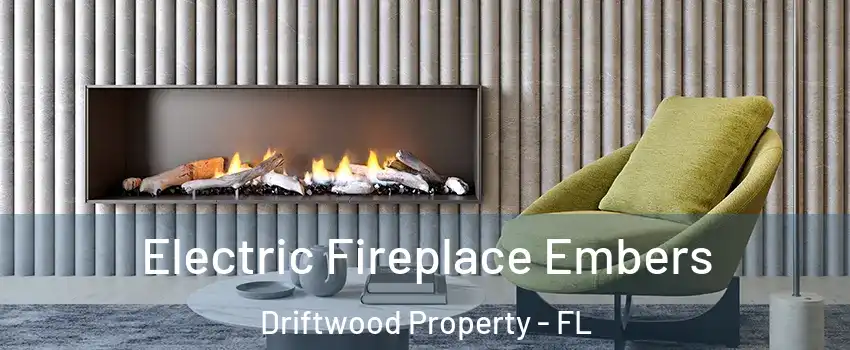 Electric Fireplace Embers Driftwood Property - FL